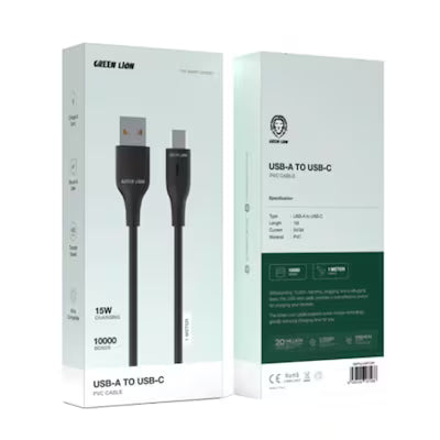 Green Lion USB-A TO USB-C PVC Cable 1M