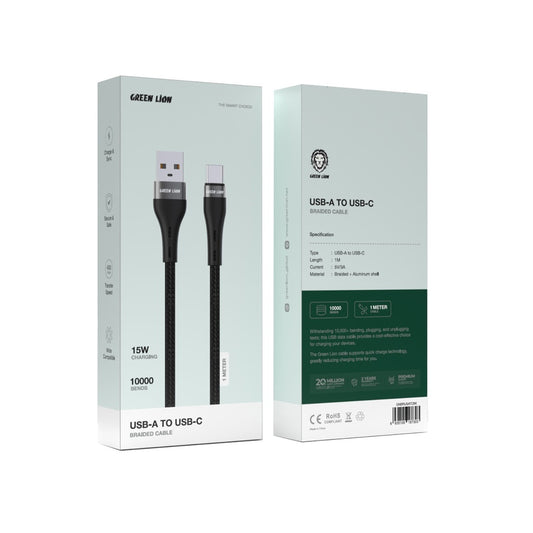 Green Lion USB - A to USB - C Braided Cable