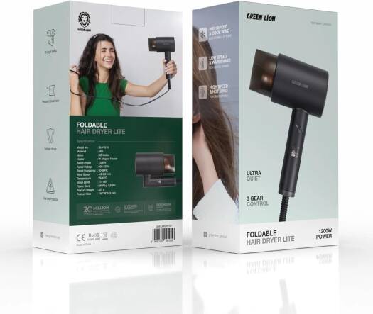 Green Lion Foldable Hair Dryer Lite 1200W
